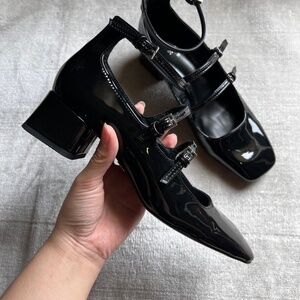 Zara Multi-Strap Patent Leather Mary Janes - 40
